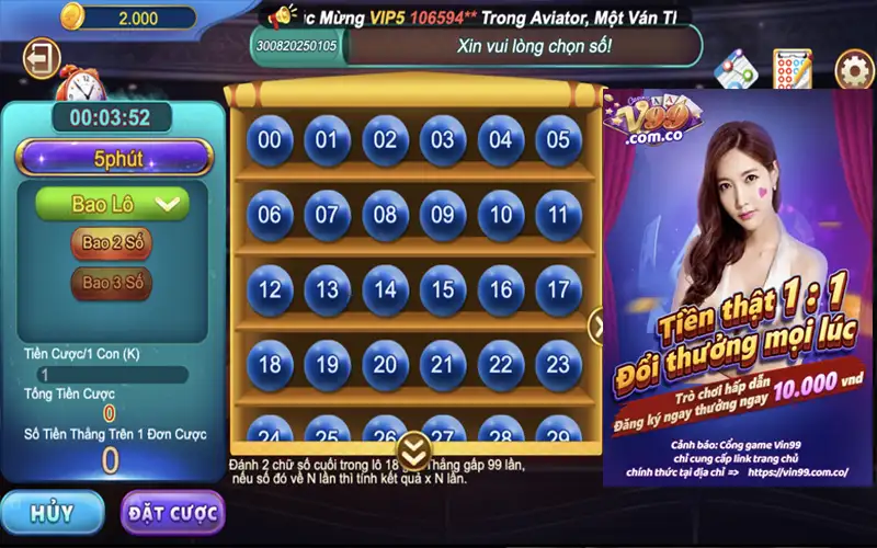 Hướng dẫn tham gia chơi xổ số Vin99